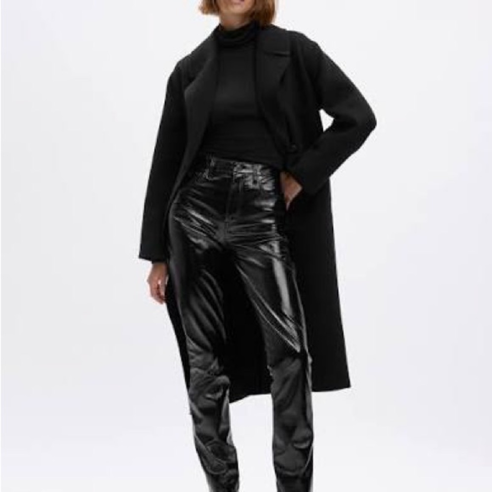 Gap Vintage Slim High Rise faux patent leather jeans